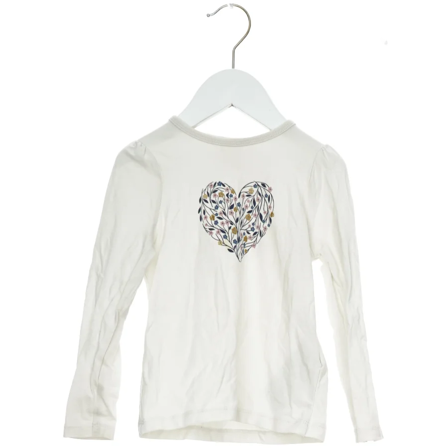 Langærmet bluse med hjertemotiv fra Creamie (str. 98)