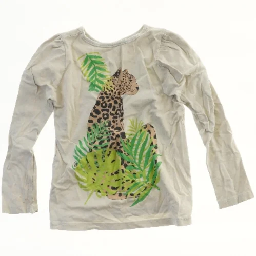 Langærmet bluse med leopardmotiv (str. 116)