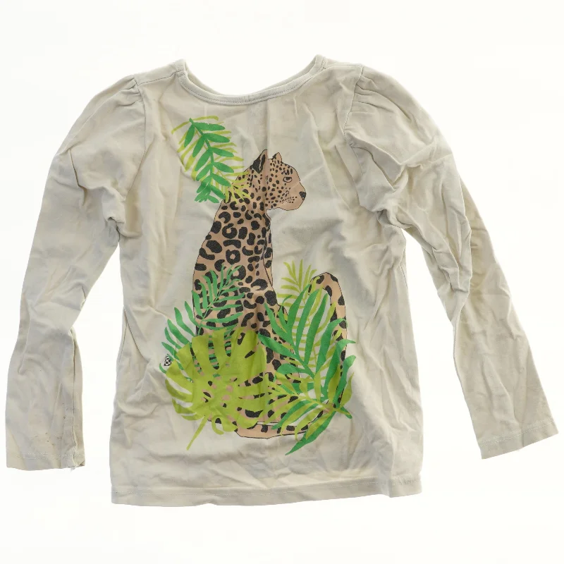 Langærmet bluse med leopardmotiv (str. 116)