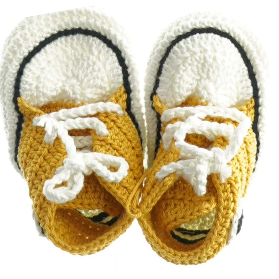Hæklede babysko (str. Længde 11 cm)