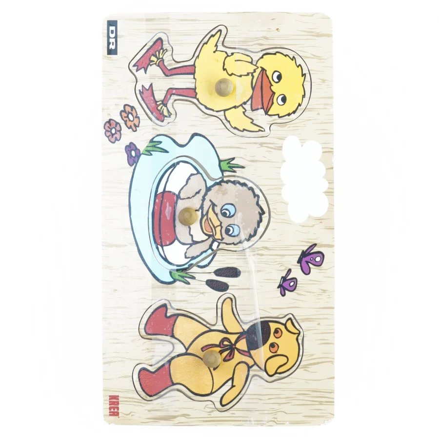 Puslespil med bamse og kylling fra DR (str. 30 x 17)