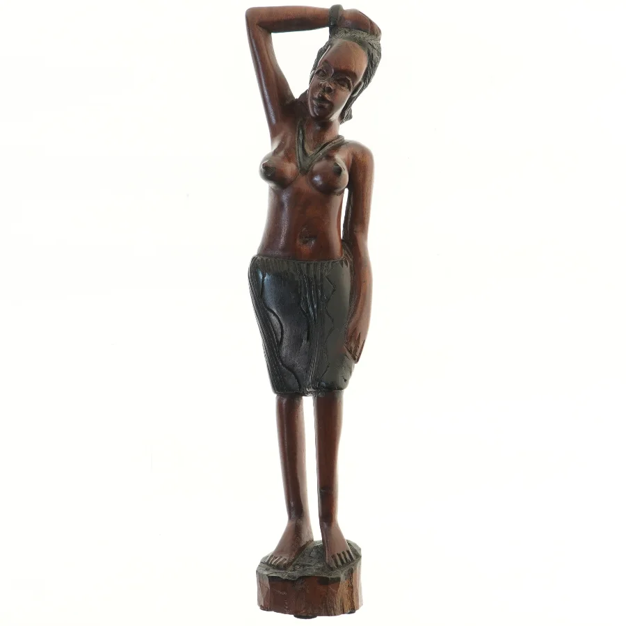 Træfigur af kvinde (str. 53 cm)