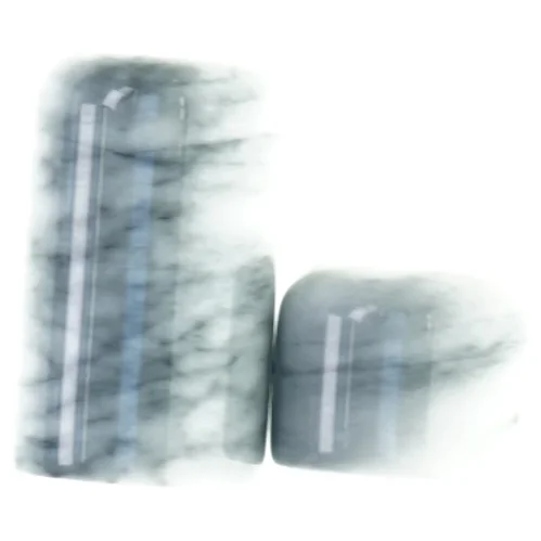 Lysestager i marmor til fyrfadslys (str. 10 cm og 4 cm)