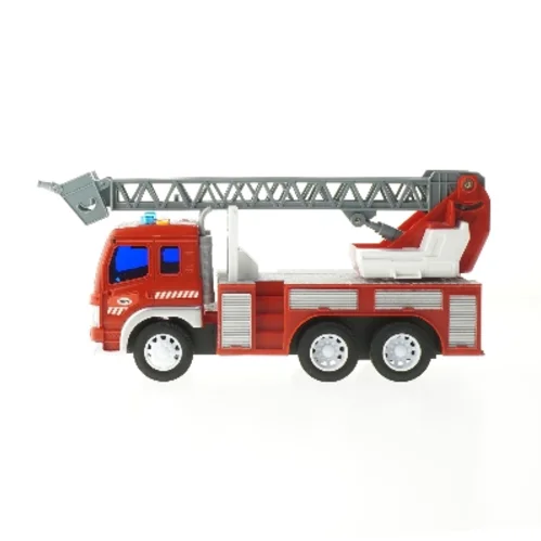 Model brandbil med stige (str. 14x27x9 cm)