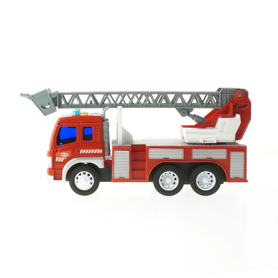 Model brandbil med stige (str. 14x27x9 cm)