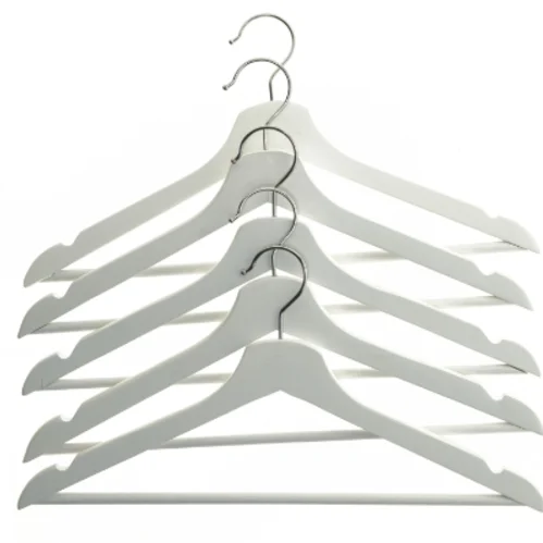 Bøjlesæt med 5 hvide bøjler (str. 43 cm. 5 stykker)