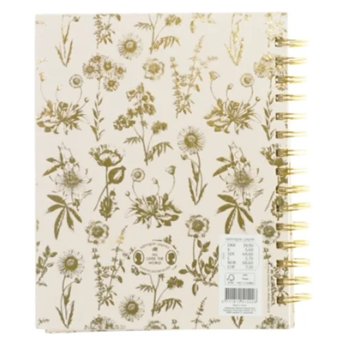 Spiralbundet planner med blomstermotiv fra Søstrene Grene