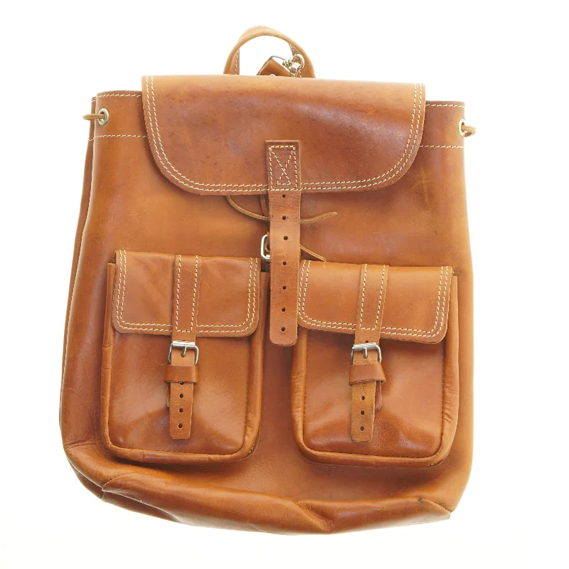 Læderrygsæk (str. 35x40 cm)