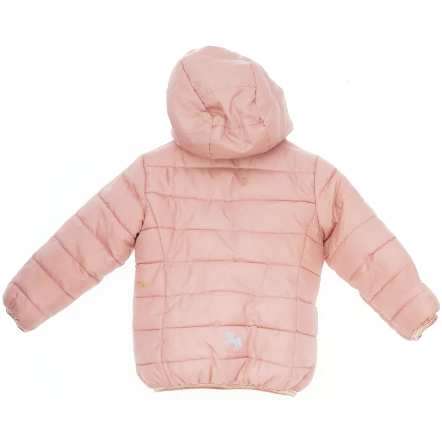Lyserød jakke med hætte (str. 92)