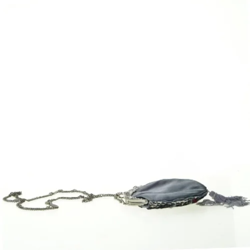 Selskabstaske med sølvpailetter og kæde