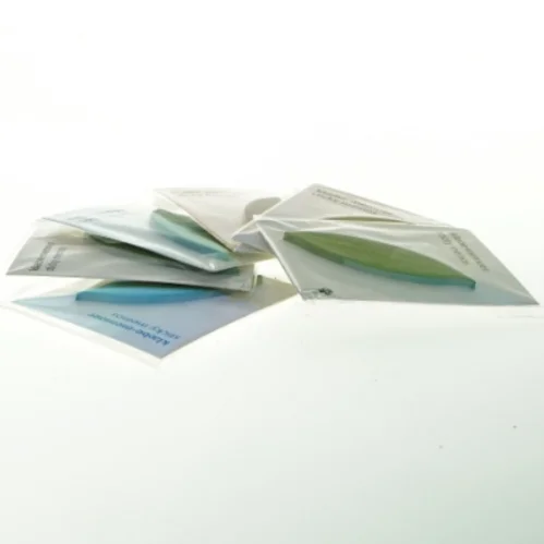 Seks pakker selvklæbende memoer (post-it notes) med bladmotiv (10 cm)