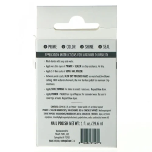 SOPHi Basecoat og topcoat - vandbaseret, lugtfri, Eco-friendly