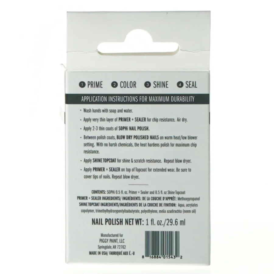 SOPHi Basecoat og topcoat - vandbaseret, lugtfri, Eco-friendly