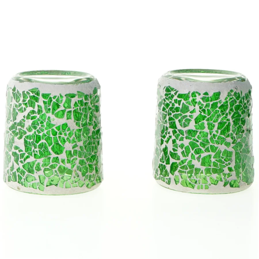 To lysestager glasmosaik (str. 8 x 7 cm)