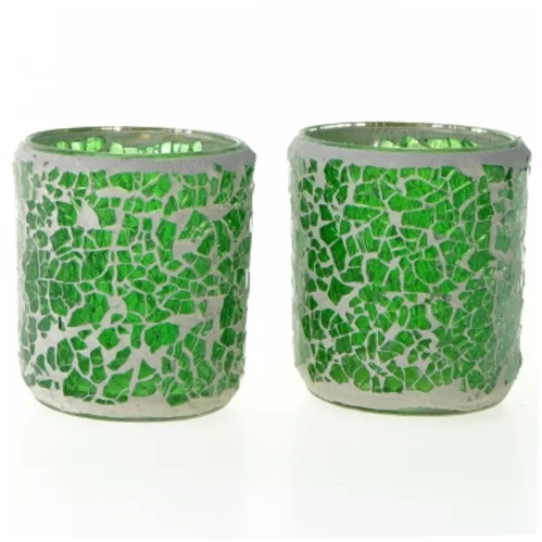 To lysestager glasmosaik (str. 8 x 7 cm)