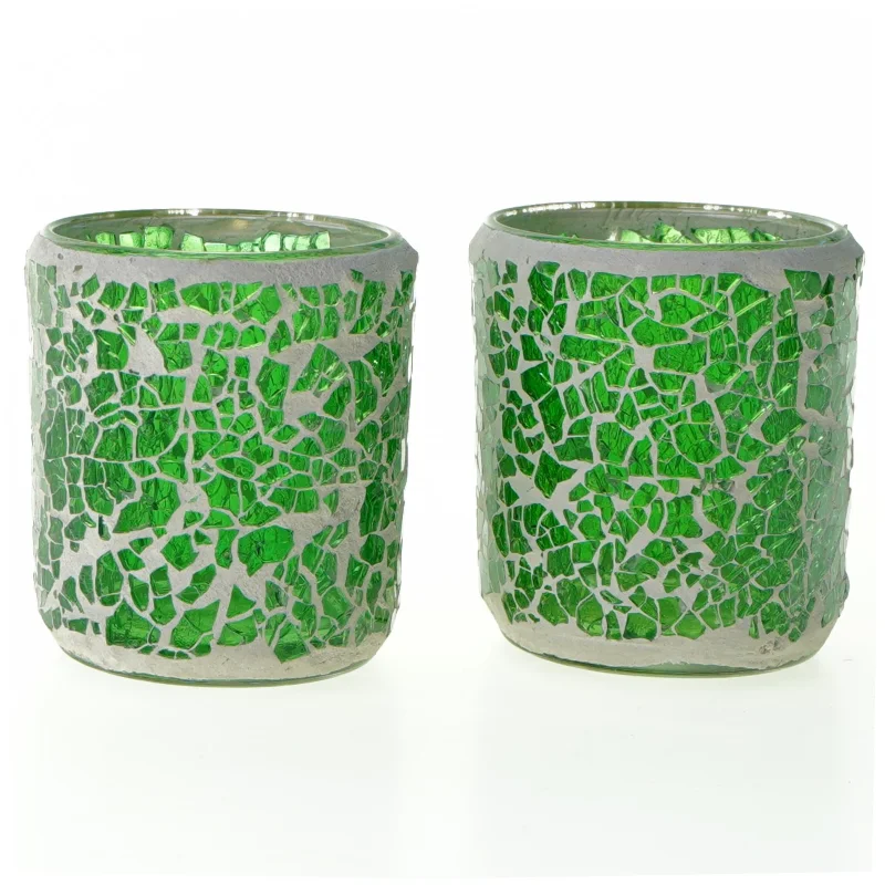 To lysestager glasmosaik (str. 8 x 7 cm)