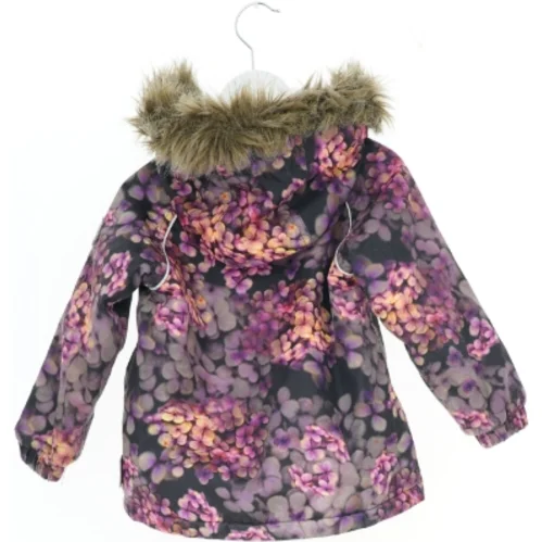 Vinterjakke fra Playtech med blomstermønster og pelskrave (str. 92)