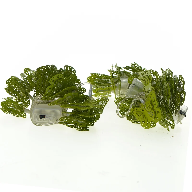 Tre lyskæder med sommerfugle (længde pr. stk. 130 cm)