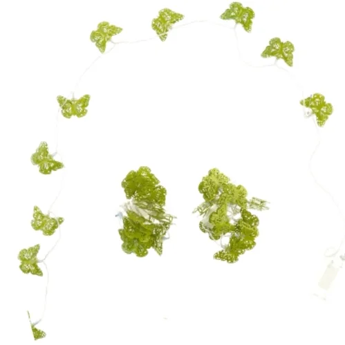 Tre lyskæder med sommerfugle (længde pr. stk. 130 cm)