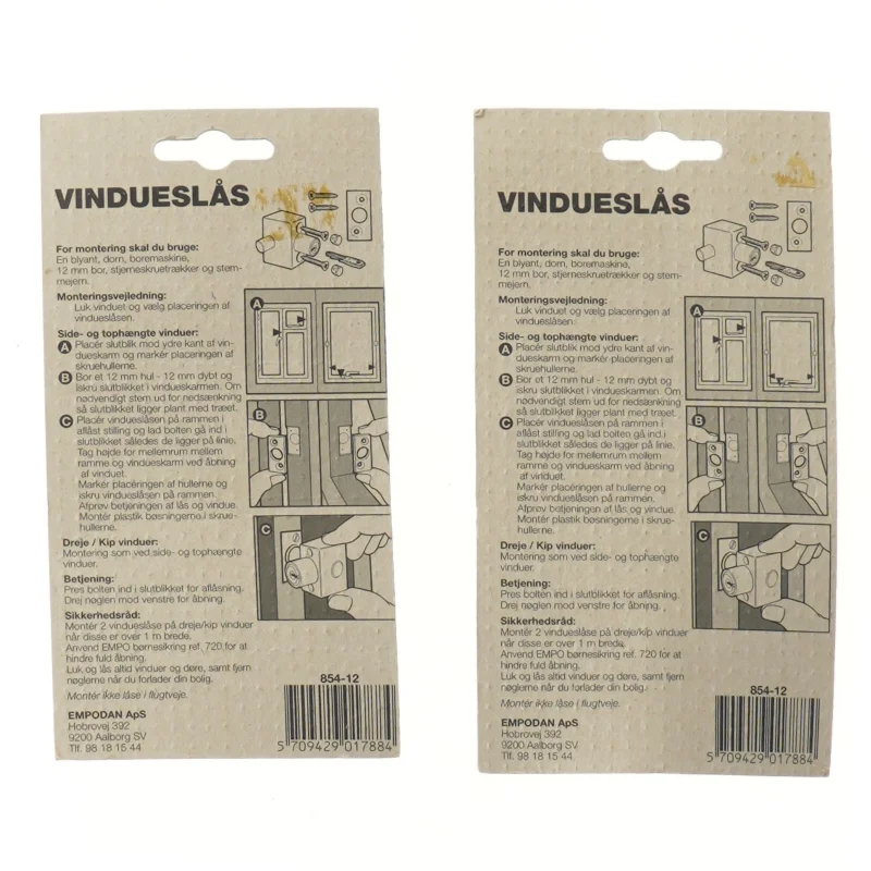 Vindueslås Sæt fra Empo