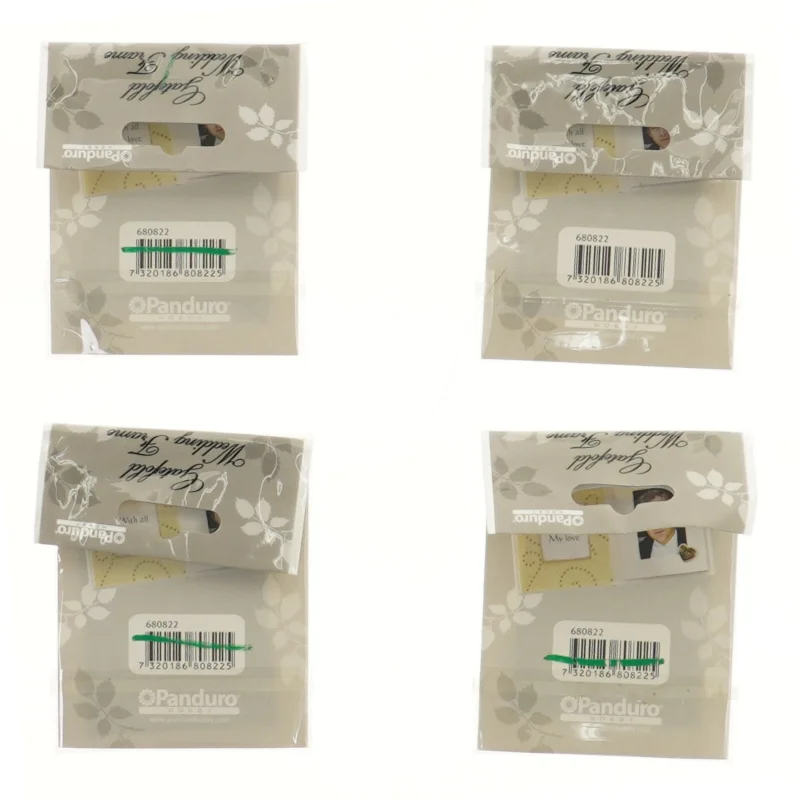 Fire gatefold bryllupsrammer fra Panduro (str. 7x5,5 cm)