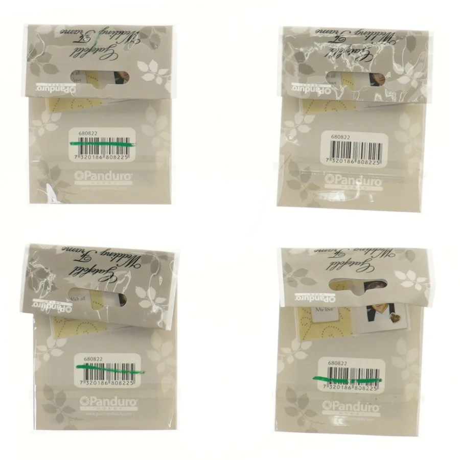 Fire gatefold bryllupsrammer fra Panduro (str. 7x5,5 cm)