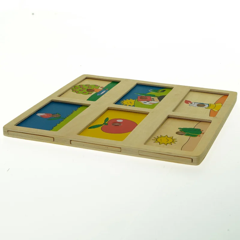 Træspil med skydelåger