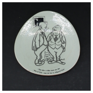 Storm P. humørtallerken fra Knabstrup