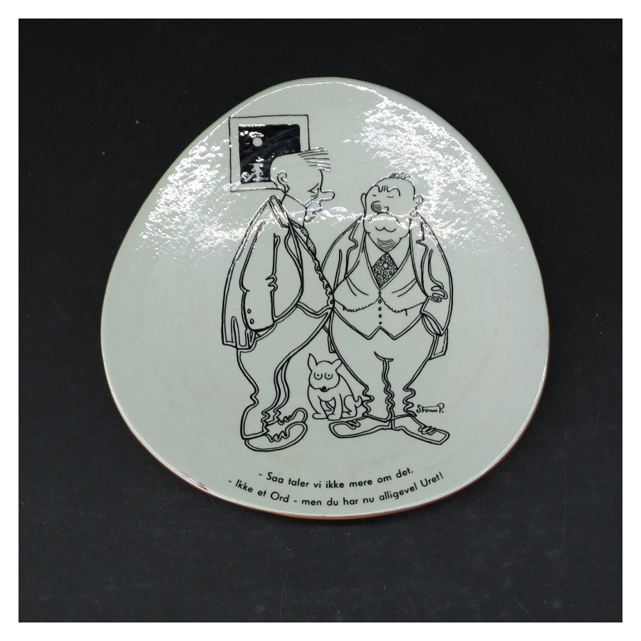 Storm P. humørtallerken fra Knabstrup