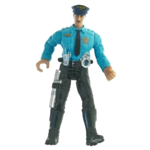 Actionfigur, politibetjent fra Chap Mei (str. 9,5x5,5 cm)