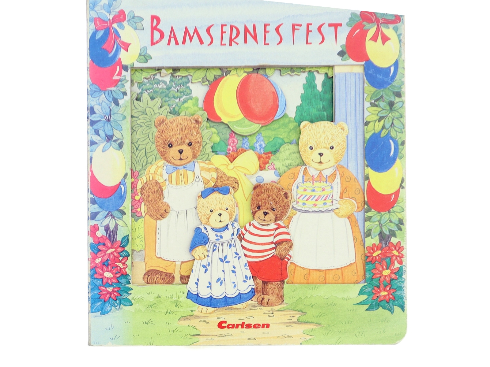 Børnebog “Bamsernes fest” med udskårne 3D-sider