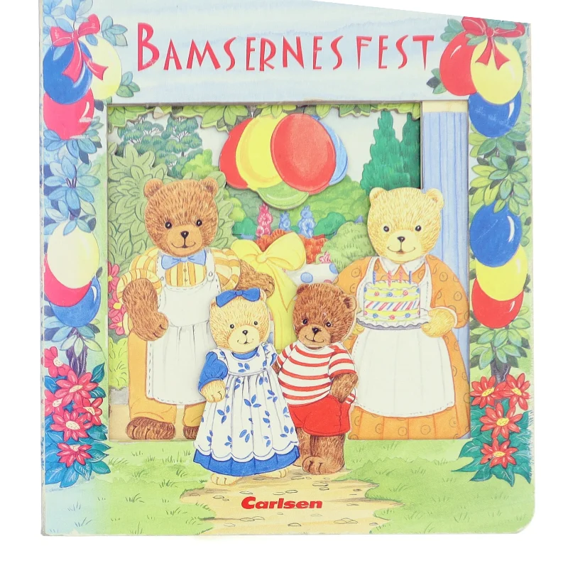 Børnebog “Bamsernes fest” med udskårne 3D-sider