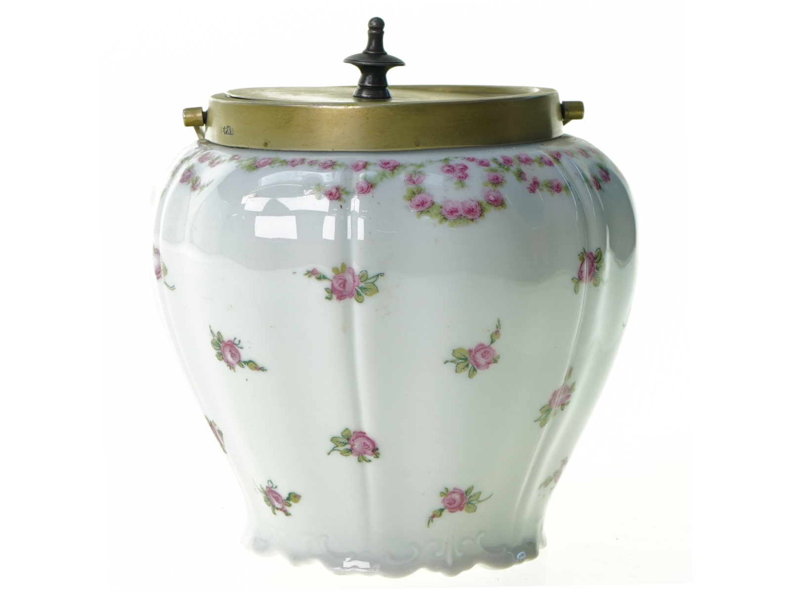 Kiksspand i porcelæn med låg fra Epns.