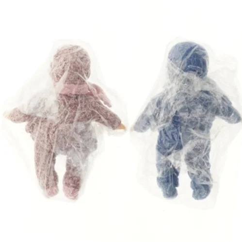 Dukker i strikket tøj (str. 27,5 cm)