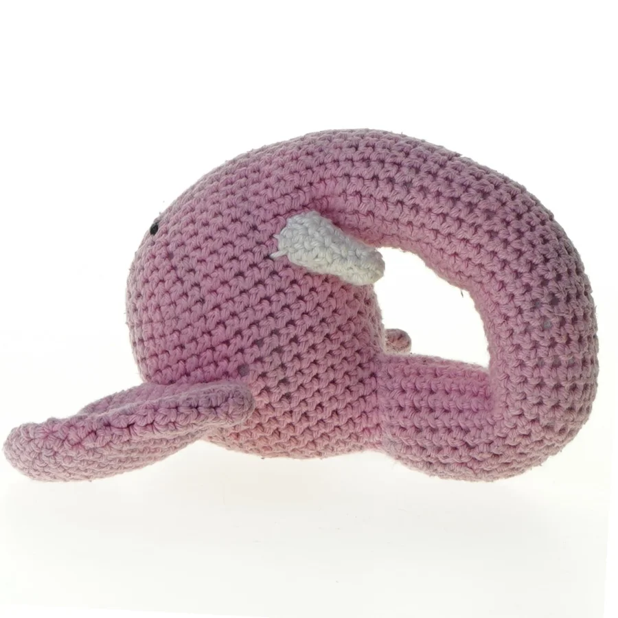 Elefant bamse, hæklet (str. 12 x 8 cm)