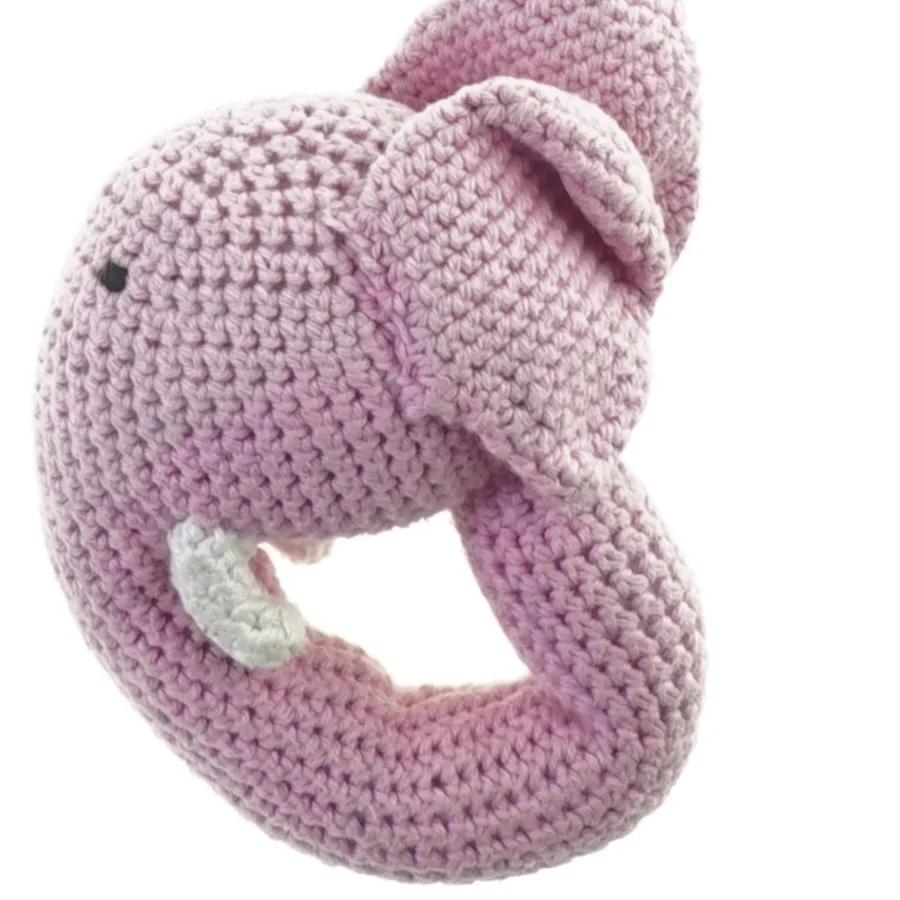 Elefant bamse, hæklet (str. 12 x 8 cm)