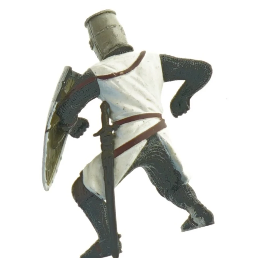 Middelalderkriger figur fra Blue Box (str. 9x7 cm)