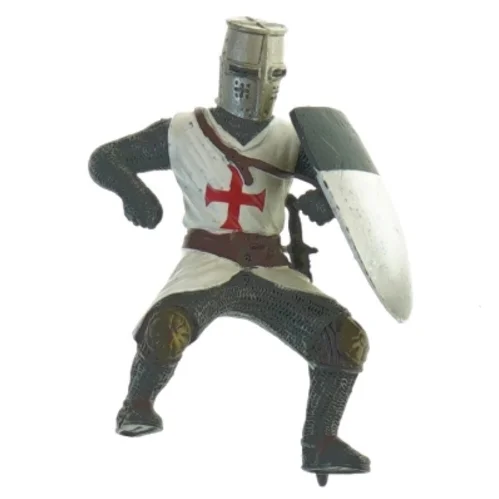 Middelalderkriger figur fra Blue Box (str. 9x7 cm)