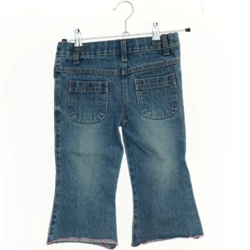 Bukser i blå denim med broderet blomstermotiv, Kids Up (str. 92 cm)