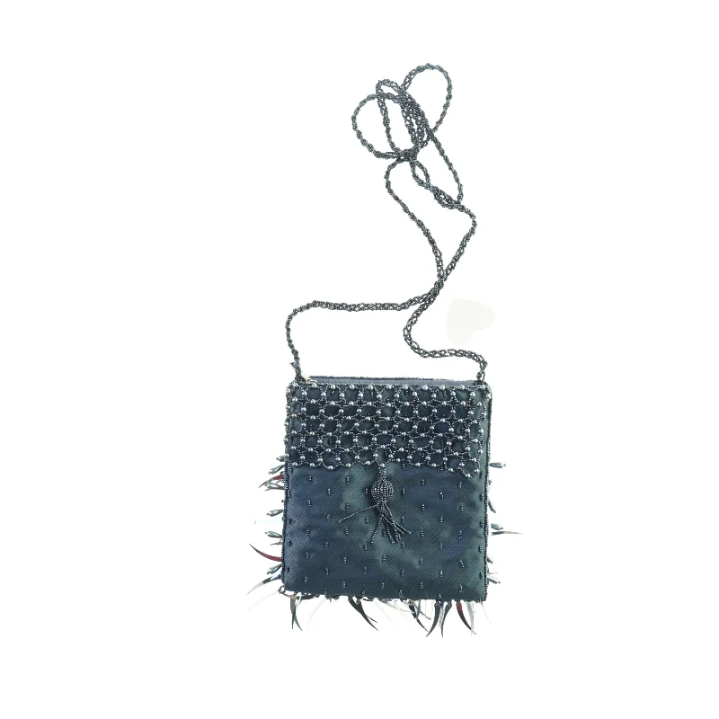 Selskabstaske med perler og pailletter