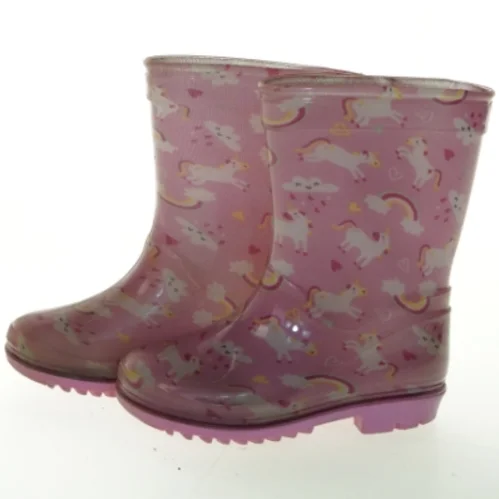 Børnegummistøvler med enhjørninge og regnbuemotiv (str. 25 )