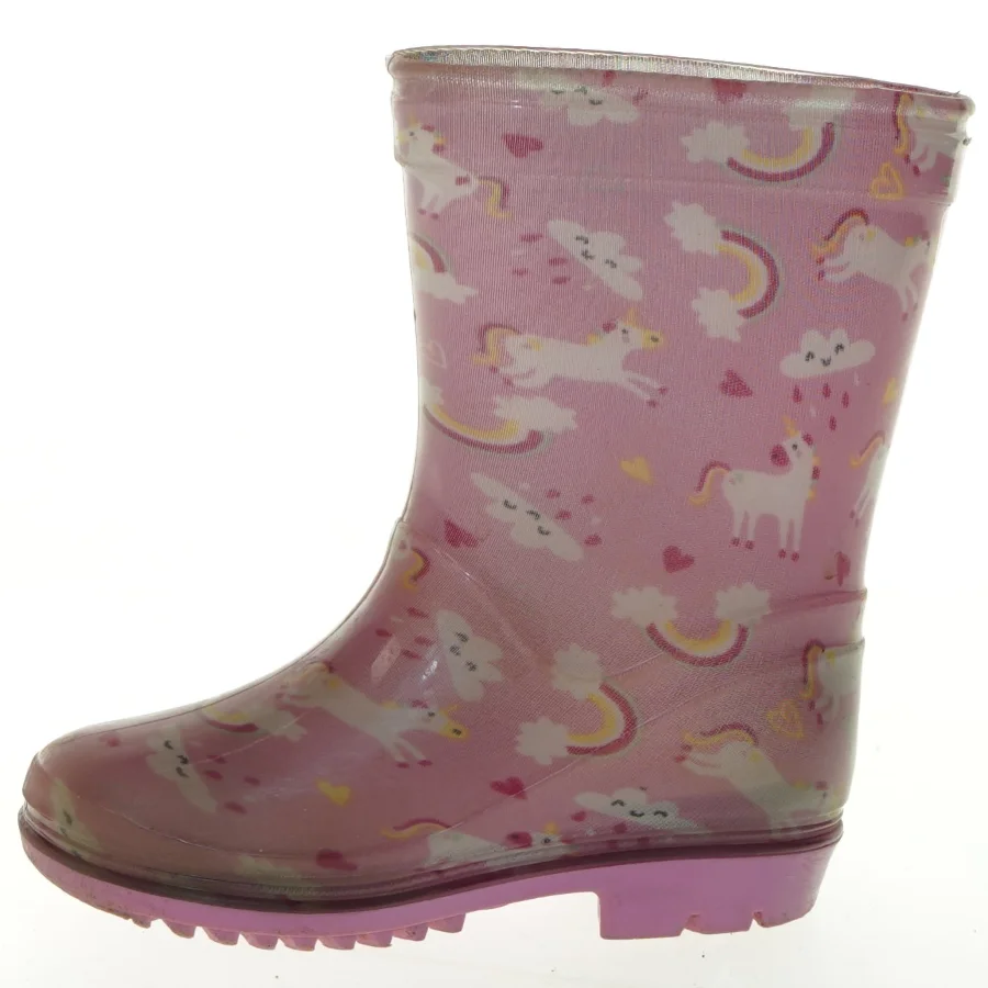 Børnegummistøvler med enhjørninge og regnbuemotiv (str. 25 )