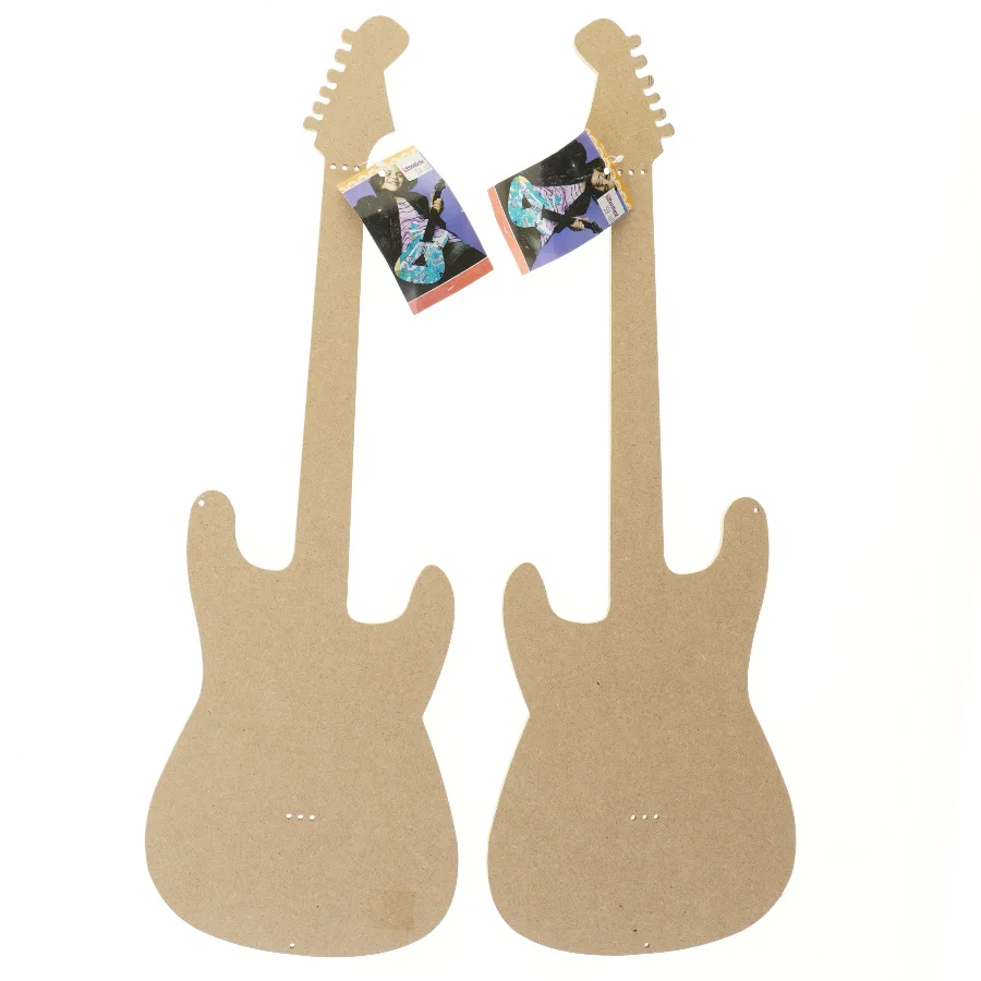 Guitarformet dekoration i MDF fra Panduro (str. 60 cm)