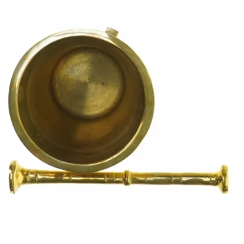 Morter i messing (højde 12 cm)