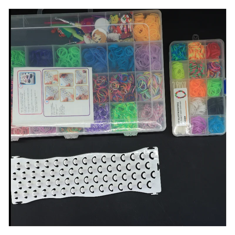 Kæmpe DIY sæt med alt til elastiksmykker
