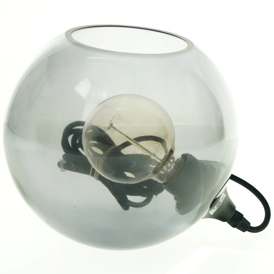Glaskugle pendellampe (str. Ø. 20 cm)