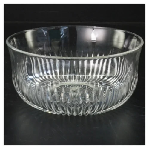 Glas skål med mønster (str. Ø 17 cm)