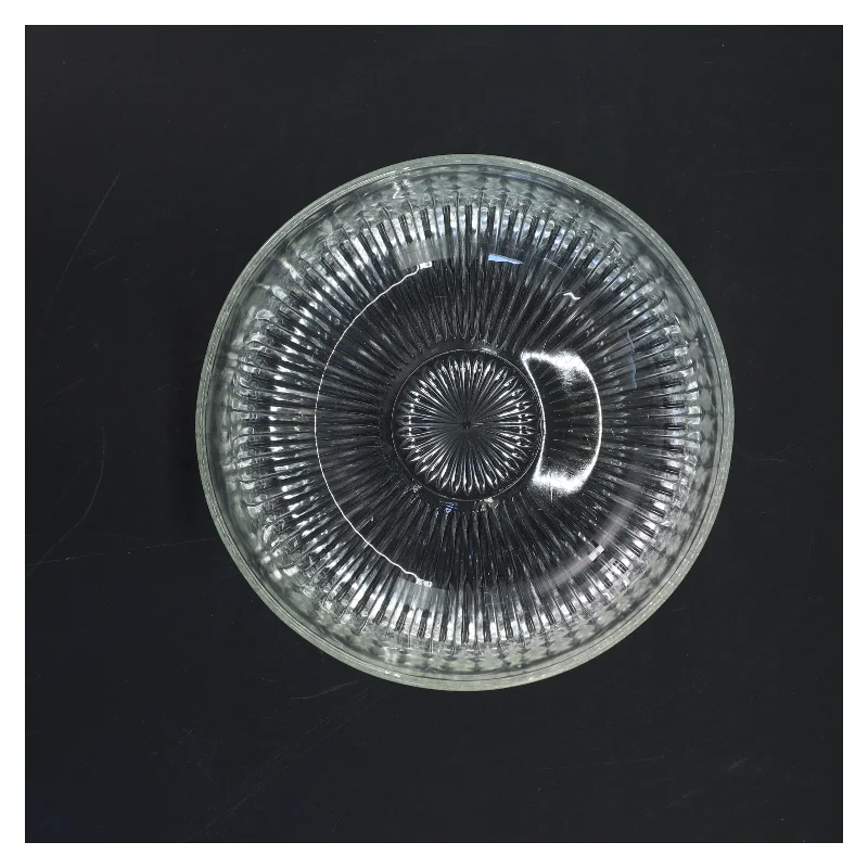 Glas skål med mønster (str. Ø 17 cm)
