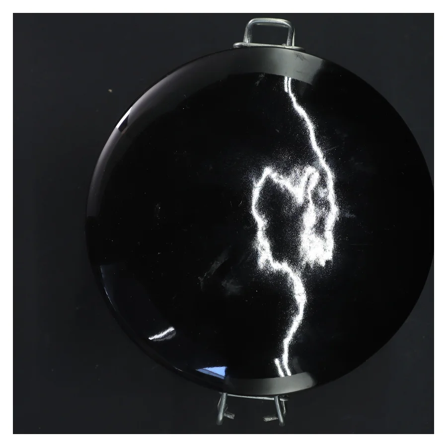 Opbevaringsglas med sort låg (str. 18 cm)