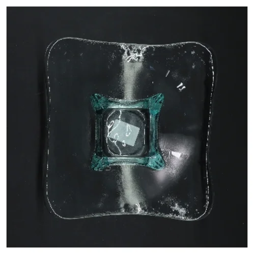 Glas skål, kvadratisk (str. Ø 19 cm)